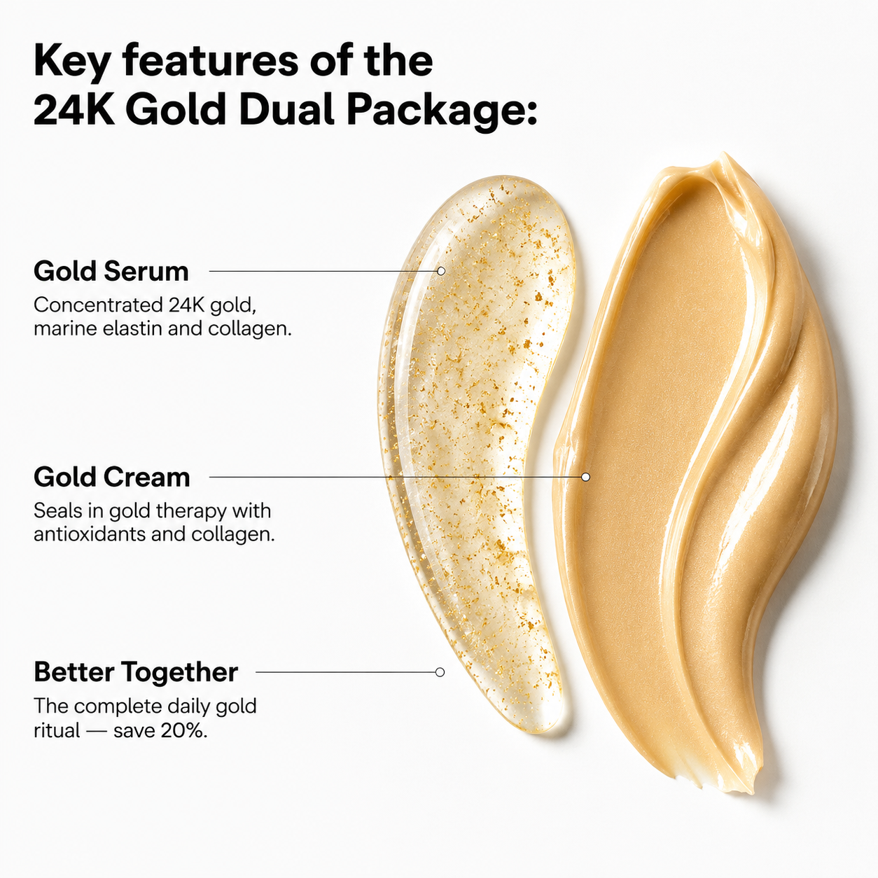 Cleopatra's 24k Gold Dual Package - Skin Care Set