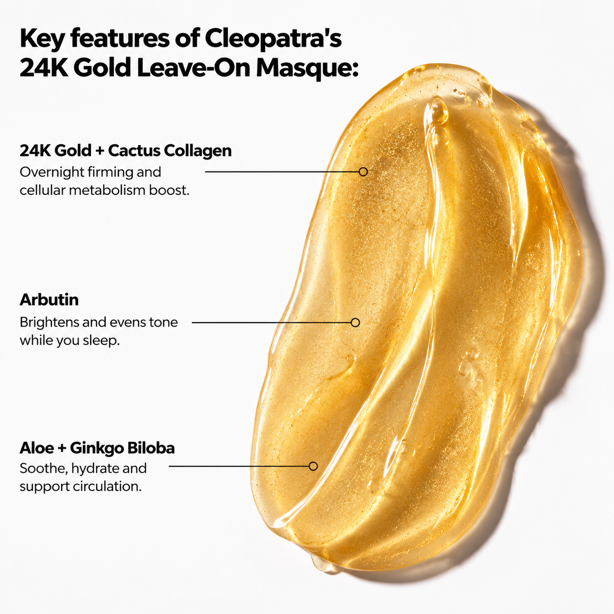 Cleopatra's 24k Gold Leave-On Masque - Leave-On Mask