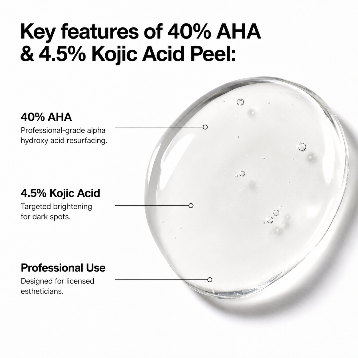 40% AHA & 4.5% Kojic Acid Peel - Chemical Peel